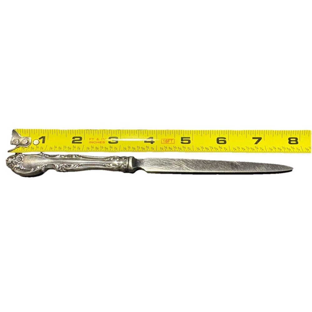 Melrose by Gorham Letter Opener Stainless Blade 7 7/8” Sterling 1948 No Mono - Picture 3 of 3